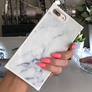 Rectangle White Marble iPhone 8/7 Plus Case